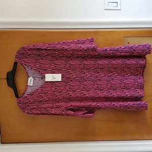 Plus Size Leota brand Tunic 2X pink and navy